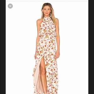 Lovers + Friends Golden Ray Maxi Dress Slit